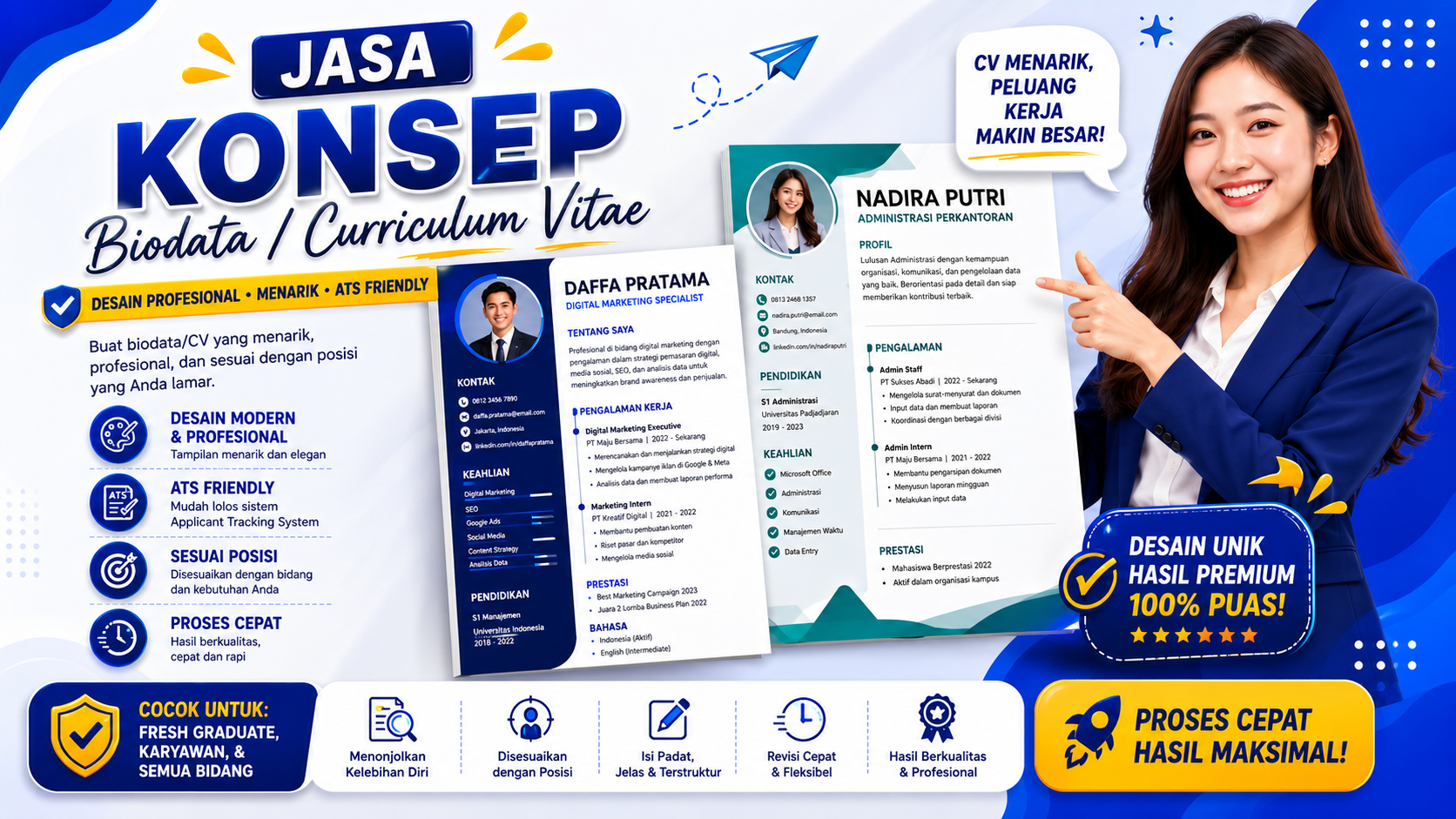 Jasa Konsep Biodatata atau Curicullum Vitae