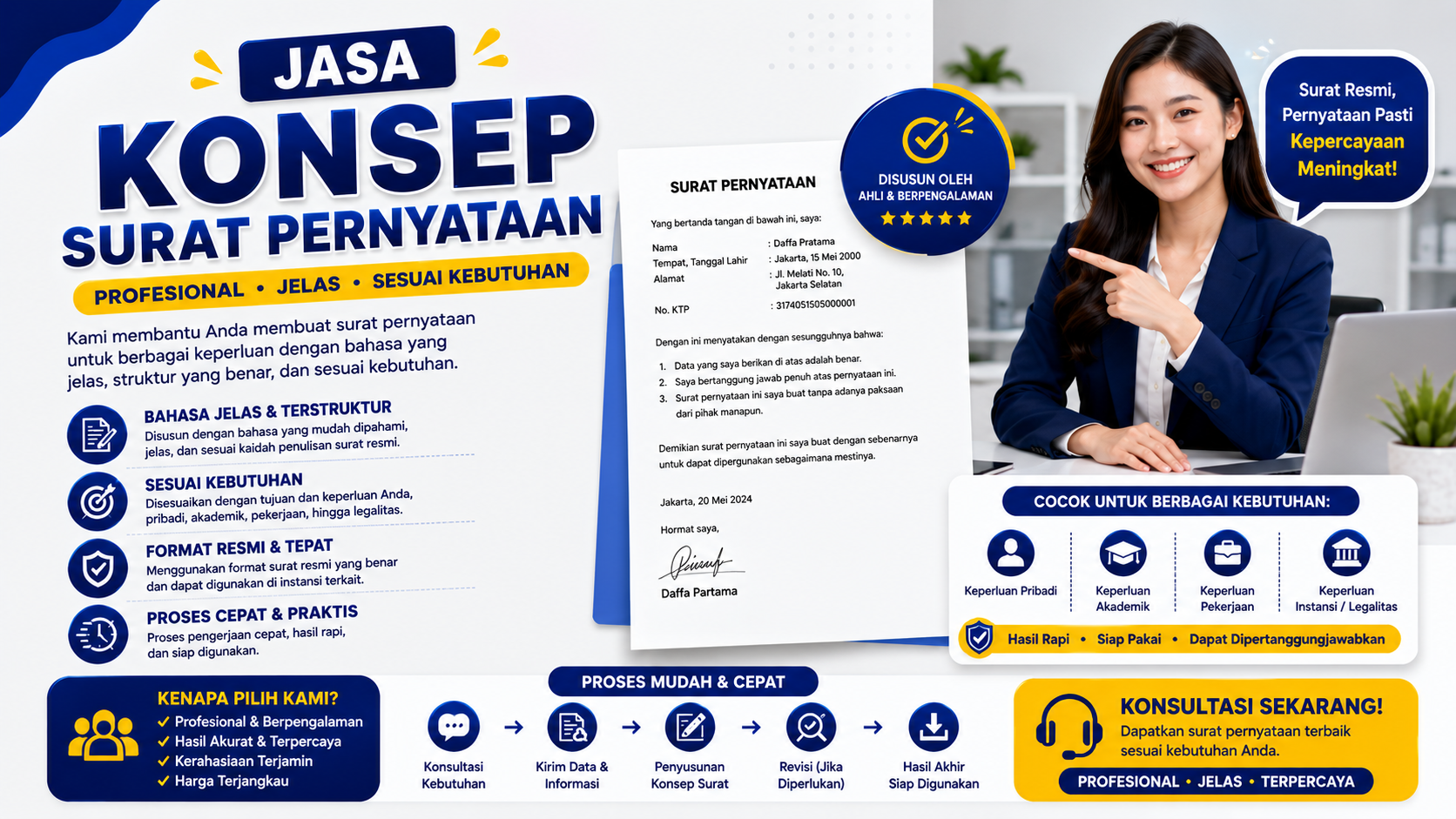 Jasa Konsep Surat Pernyataan